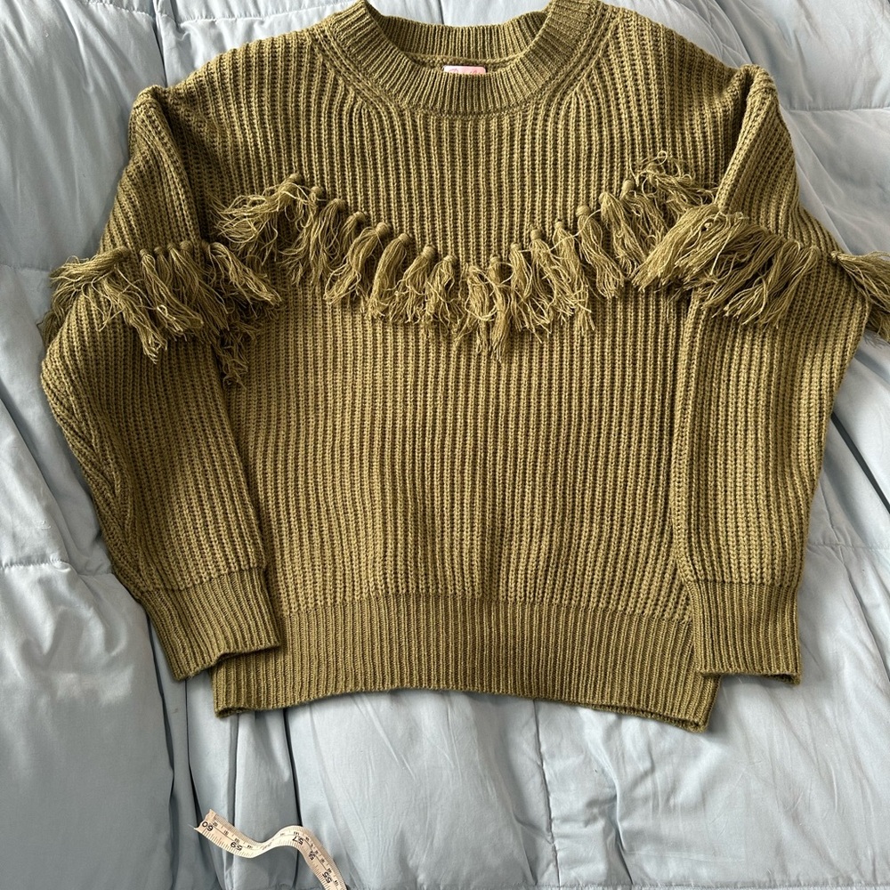 Pink lily Green Hassle Sweater Size Smal